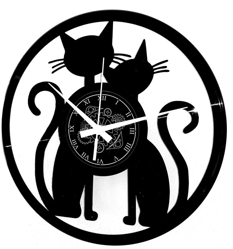 Gatto ➤ Orologio in Vinile da Parete - Animali Idea Regalo – Instant Karma  Clocks