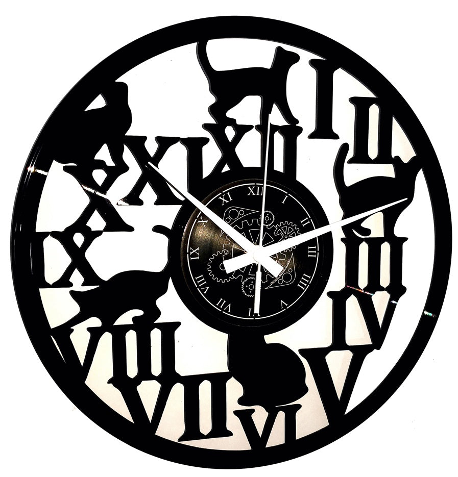 Gatto ➤ Orologio in Vinile da Parete - Animali Idea Regalo – Instant Karma  Clocks