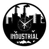 INDUSTRIAL ➤ Orologio in Vinile da Parete Zona Industiale Fabbrica Idea Regalo