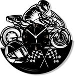 Moto da Corsa ➤ Orologio in Legno da Parete - PERSONALIZZATO