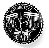 Motorcycle Service ➤ Orologio da Parete - Motocicletta Motorbike Officina Riparazioni