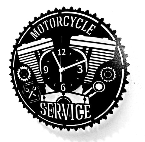 Motorcycle Service ➤ Orologio da Parete - Motocicletta Motorbike Officina Riparazioni