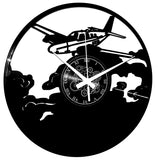 Aereo Pilota ➤ Orologio in Vinile da Parete Aereoplano Aviazione Aereonautica