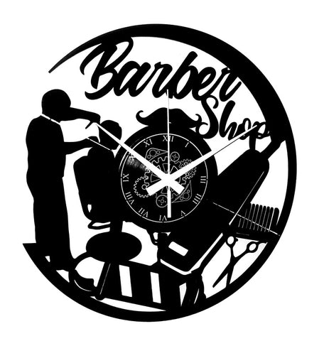 Barber Shop ➤ Orologio in Vinile da Parete - Barbiere Parrucchiere #4