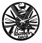 Barber Shop ➤ Orologio in Vinile da Parete - Barbiere Parrucchiere #1