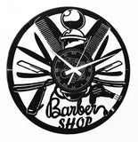 Barber Shop ➤ Orologio in Vinile da Parete - Barbiere Parrucchiere #1