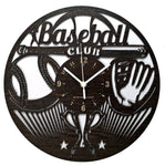 Baseball Club ➤ Orologio da Parete in Legno