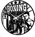 Boxing ➤ Orologio in Vinile da Parete - Boxe Pugilato Palestra