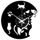 Gatto ➤ Orologio in Vinile da Parete - Animali Idea Regalo