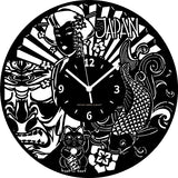 GIAPPONE ➤ Orologio da Parete in Legno - Japan Koi Simbologia Oriente Cultura