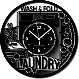 LAVANDERIA ➤ Orologio da Parete - Laundry Lavatrice Negozio Idea Regalo