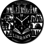 LIBRARY ➤ Orologio da Parete - Biblioteca Libreria Idea Regalo Libri Appassionato