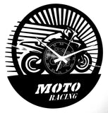 Moto Racing ➤ Orologio in Vinile da Parete - Corsa Motocicletta Motorbike