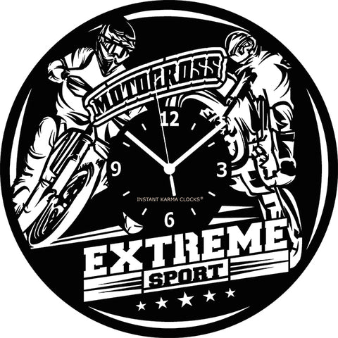 MOTOCROSS ➤ Orologio da Parete - Enduro Moto Motocicletta Sport MX