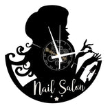 Nail Salon ➤ Orologio in Vinile da Parete - Make Up Salone Bellezza Estetista Manicure