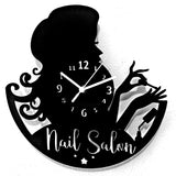 Nail Salon ➤ Orologio in Legno da Parete - Make Up Salone Bellezza Estetista Manicure Centro Estetico