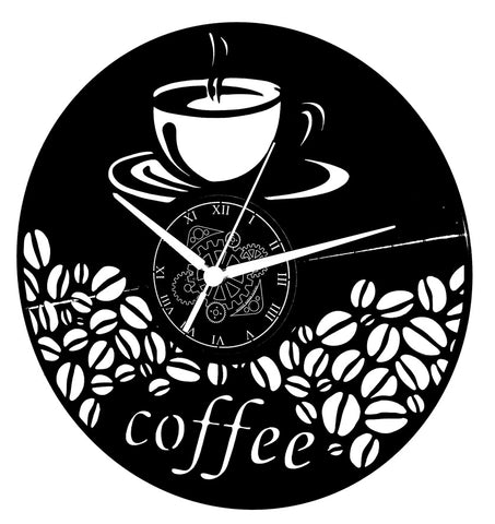 Caffè ➤ Orologio in Vinile da Parete - Coffee Bar Cucina