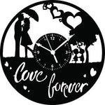 Love Forever ➤ Orologio in Vinile da Parete - Idea Regalo Sposi Anniversario Nozze