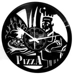 Pizzeria ➤ Orologio in Vinile da Parete - Pizza  Ristorante