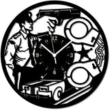 Polizia ➤ Orologio da Parete in Legno Idea Regalo Agente