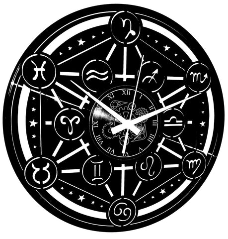 Astrologia ➤ Orologio in Vinile da Parete - Oroscopo Affinità  Segni Zodiacali #2