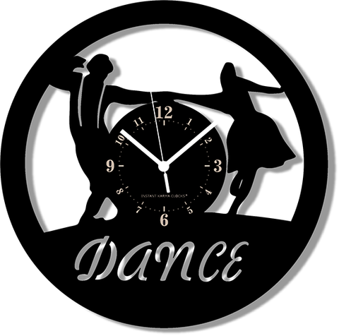 BALLO SWING ➤ Orologio in Legno da Parete Ballerini Sala