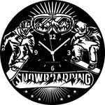 SNOWBOARDING ➤ Orologio da Parete in Legno Sport Snowboard Idea Regalo Sportivo Neve Sci