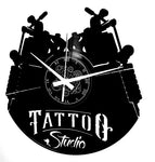 Tattoo ➤ Orologio in Vinile da Parete - Studio Tatuaggi Negozio