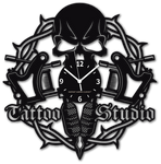 STUDIO TATTOO ➤ Orologio da Parete Grande Per Tatuatore 40cmx40cm