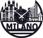 MILANO  ➤ Orologio in Vinile da Parete Città Italia