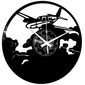 Pilota Aereo ➤ Orologio in Vinile da Parete