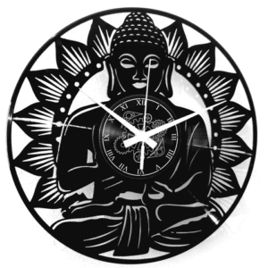Buddha ➤ Orologio in Vinile da Parete - Yoga Meditazione