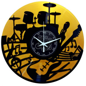 orologio da parete CHITARRA BATTERIA ORO
