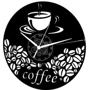Caffè #2 ➤ Orologio in Vinile da Parete