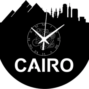 Il Cairo ➤ Orologio in Vinile da Parete Città Agenzia Viaggi Bar Locale Ufficio Egitto Piramidi