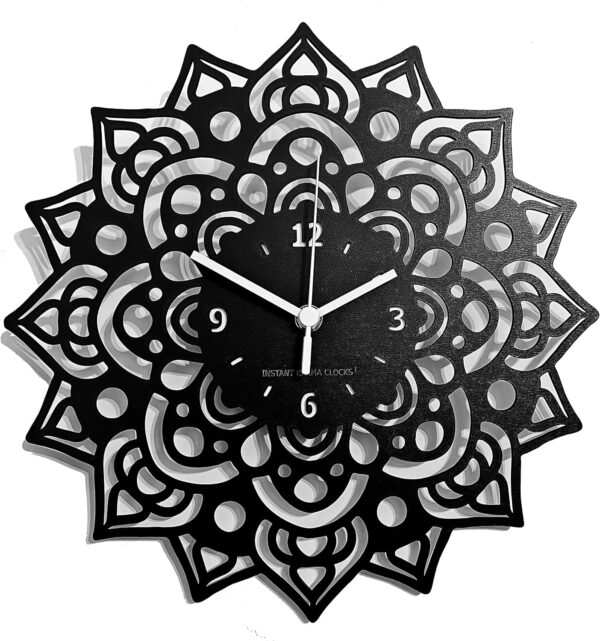 Mandala - orologio in legno da parete