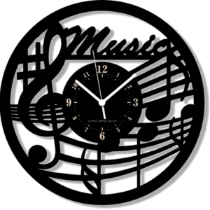 MUSICA ➤ Orologio da Parete in Legno