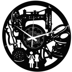 Macchina da Cucire #3 ➤ Orologio in Vinile da Parete
