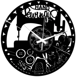 Macchina da Cucire ➤ Orologio in Vinile da Parete