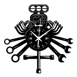 Meccanico #2 ➤ Orologio in Vinile da Parete