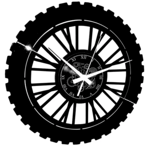Motocross ➤ Orologio in Vinile da Parete