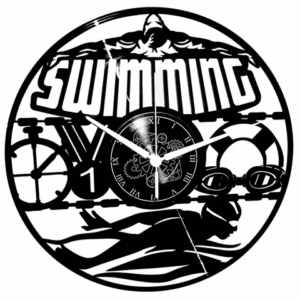 Nuoto ➤ Orologio in Vinile da Parete