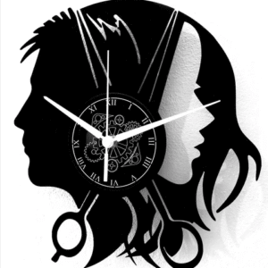 Parrucchiere ➤ Orologio in Vinile da Parete - Salone Negozio Barber Shop