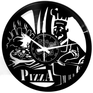 Pizzeria ➤ Orologio in Vinile da Parete