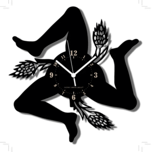TRINACRIA ➤ Orologio da Parete in Legno Simbologia Sicilia