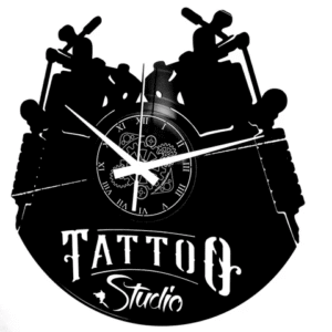 Tattoo ➤ Orologio in Vinile da Parete
