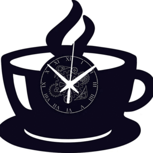Tazza Caffè ➤ Orologio in Vinile da Parete