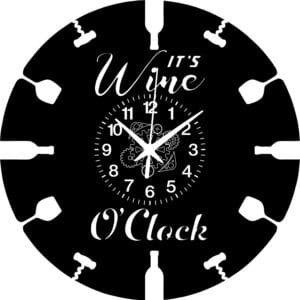 Vino / Cantina #4 - Orologio da parete in Vinile