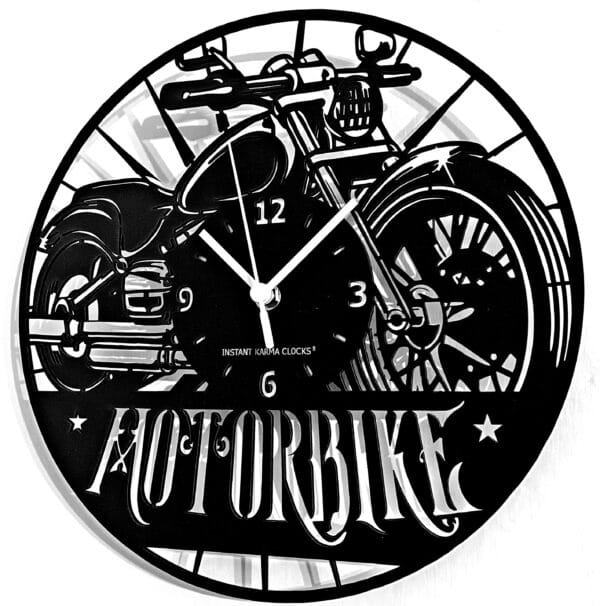 Motorbike - Orologio in legno da parete